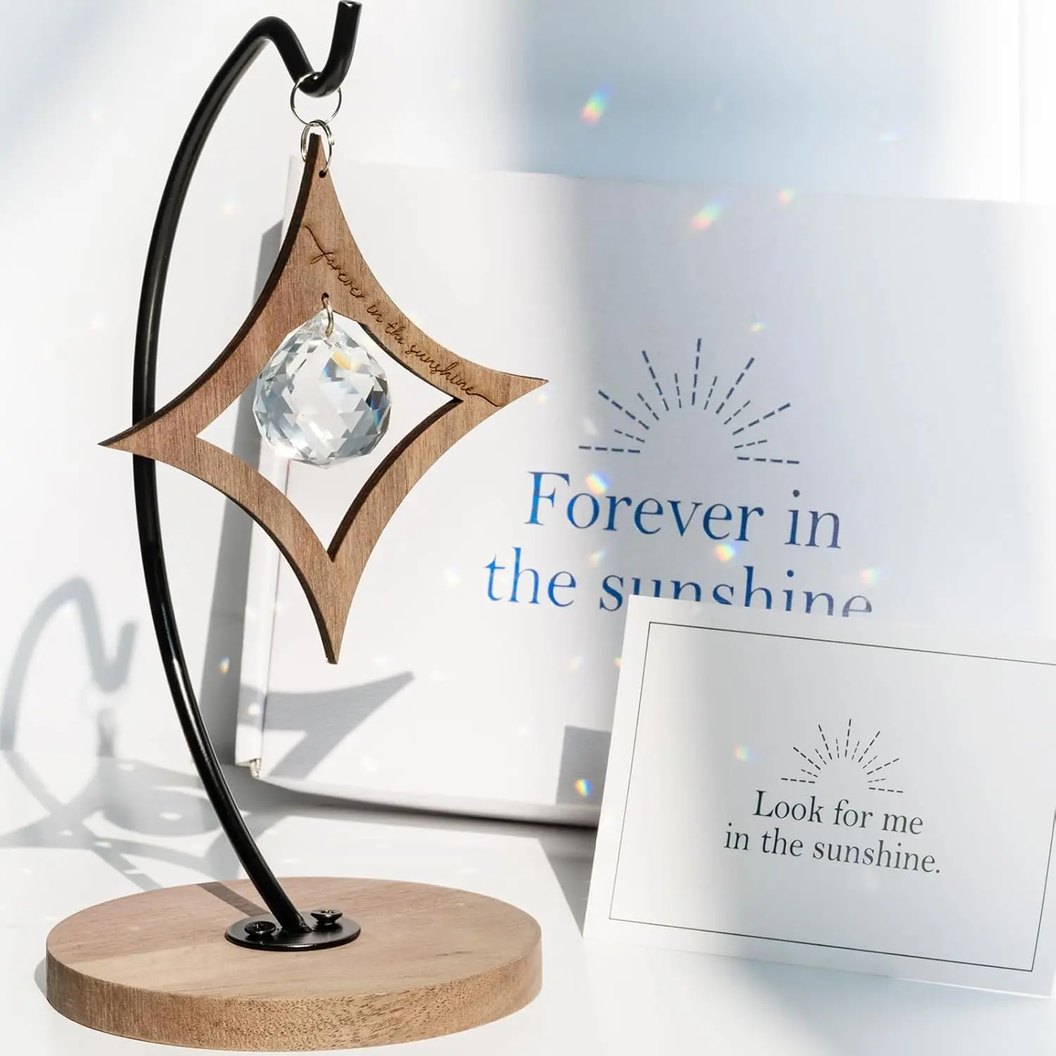 Sympathy Gifts for Loss of Loved ,  Rainbow Maker Suncatcher | Memorial, Grief, Remembrance, Bereavement, Condolence  for Mom, Dad, Women, Men, Miscarriage, Funeral | Sorry for Your Loss