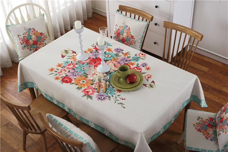 Imitation Linen Dining Chair Cushion, Seat Pad, Backrest Cushion, Pillowcase, Tablecloth, Multi-Purpose Cover Towel