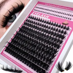 Spikes+Bottom+300D/200D/160D/100D/60D Lash Clusters Long 6-18mm Lash Spikes lower eyelashes D/DD 190pcs/210pcs/230pcs/270pcs/290pcs Eyelash Clusters Volume Individual Lashes DIY Spiky Lash Extension Manga Cluster Eyelash Extensions Mink Strips Lash
