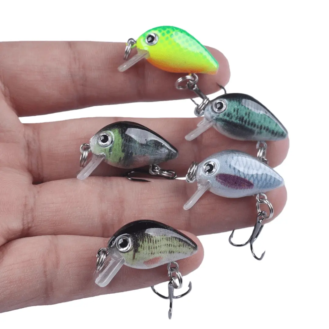 5pcs Crankbait Fishing Lures Artificial Bait Fishing Tackle 3cm 1.5g