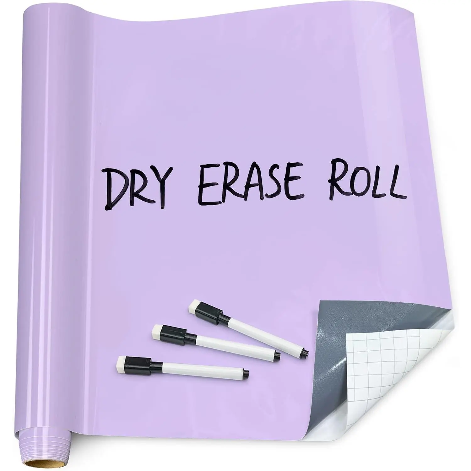 White Board Dry Erase-Whiteboard Wall Sticker Roll 17.3''X78.7''-Self Adhesive Dry Erase Paper for Desk/Glass/Fridge/Office/Door/Classroom//Adults-3 Markers-White
