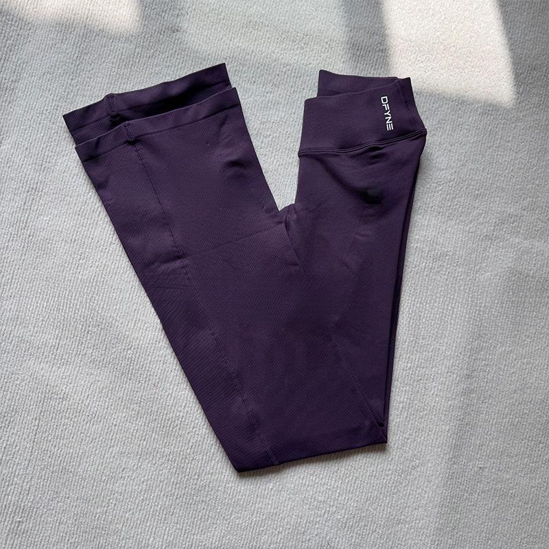 DFYNE 2026 New Vision Crossover Flare Leggings – Seamless Soft Nylon Front V Waist Butt Lift Yoga Gym Fitness Pants for Women