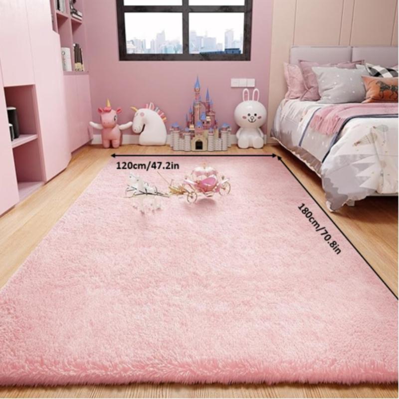 Solid-Color Fluffy Area Rug, Non-Slip Soft Thick Floor Mat and Decorative Carpet for Living Room, Bedroom, Hotel or Dormitory #TOP PICKS