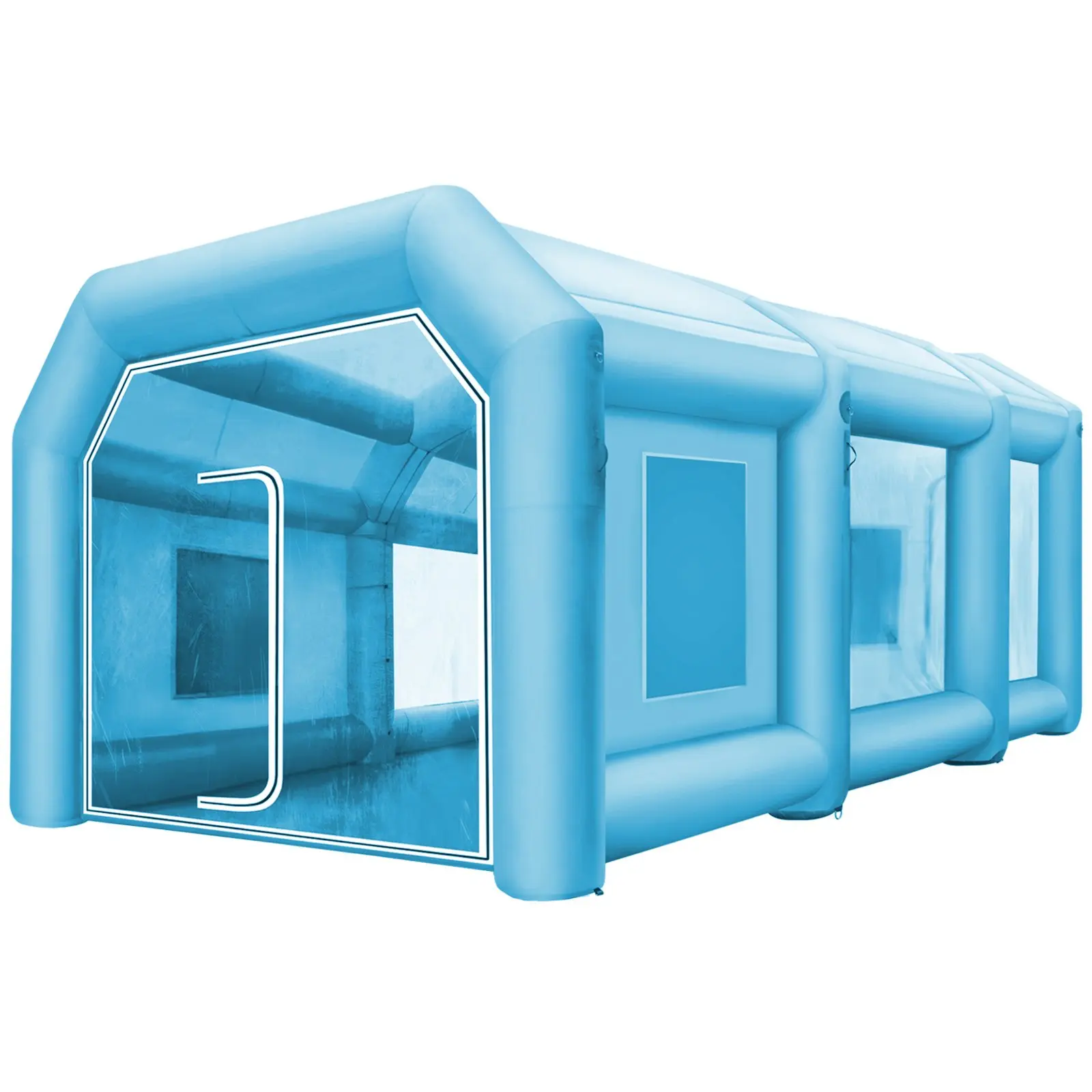【toolupgrade】VEVOR 39.3x16.4x13.1Ft Inflatable Spray Booth Custom Tent Paint Booth Inflatable