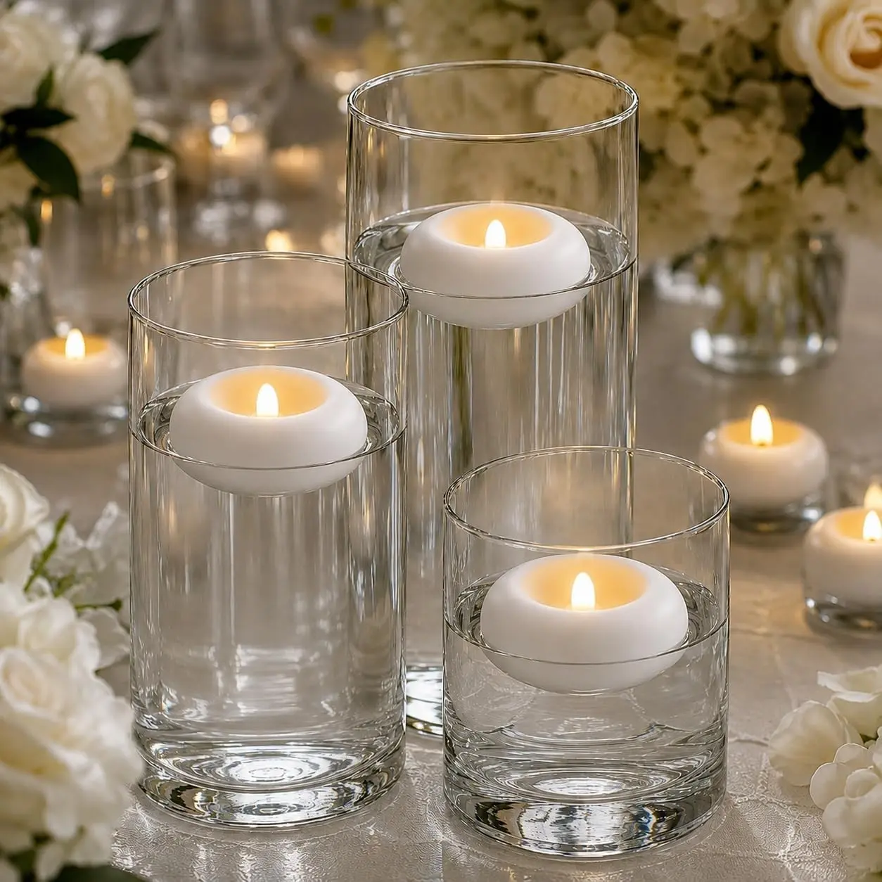 24 Pack LED Floating Candles, Water-Activated Flameless Candles, Waterproof Battery Operated Candles for Pool, Bath, Wedding, Party & Festival Decor
