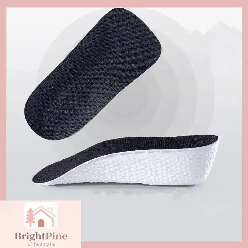 2-Pair/4pcs Height Increase Insoles (Height Boosters) for Men-Women, Felt Gel Heel Cushion Inserts, Shock-Absorbing Shoe Lifts for Leg Length Discrepancy & Heel Pain Relief