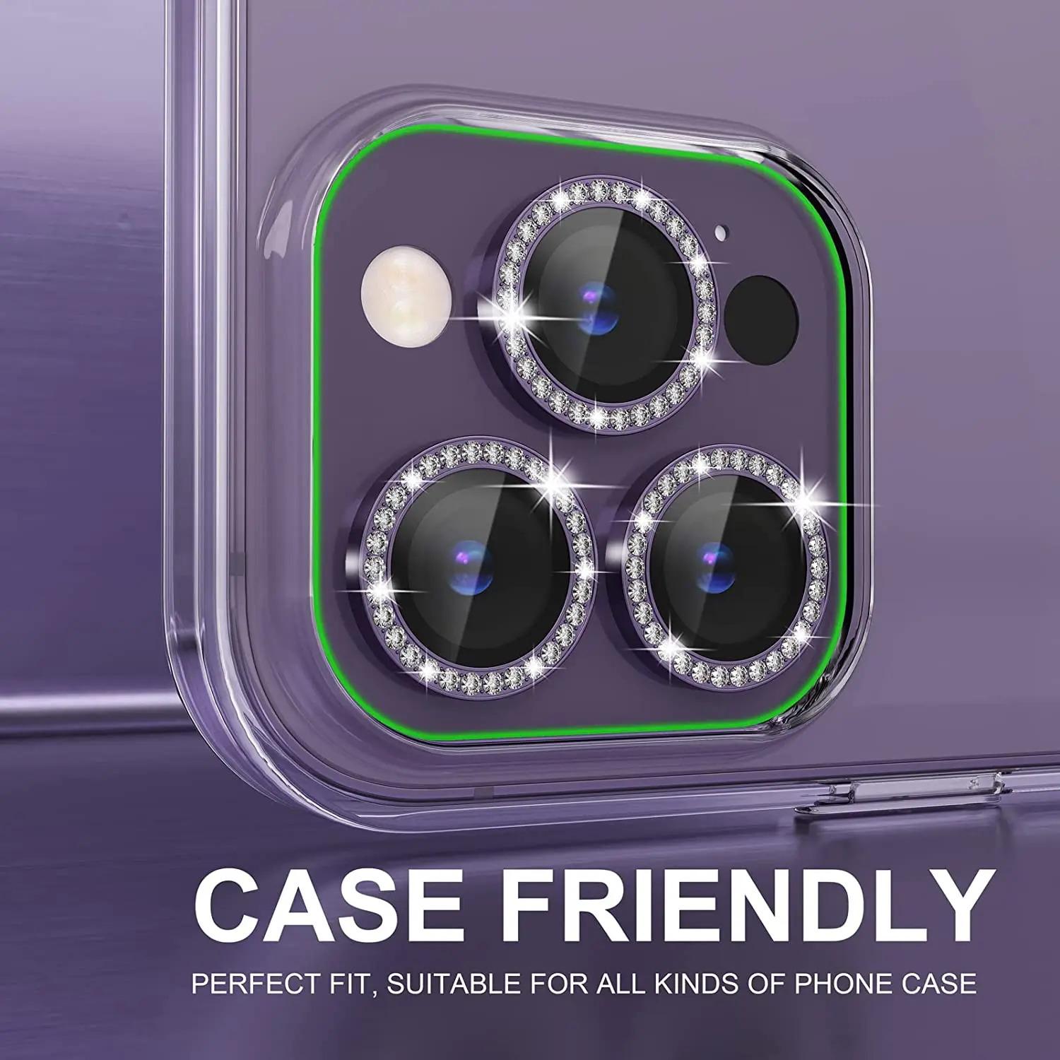 Glitter Diamond Camera Lens Protector Cover for  17 Air 16 E 16E 16Pro 15 14 Pro Max Plus 13 12 Mini 11 14Pro 13Pro