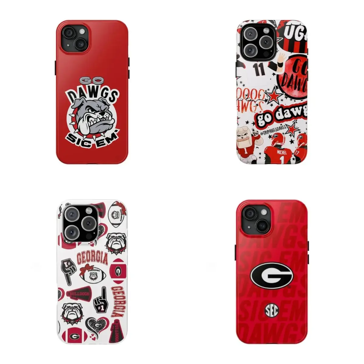 Bulldogs Cell Phone Case, Go Dawgs, Sic em', College Sports Team Gear phone Cases For iPhone 12,13,14,15,16,17Promax Pro Plus,durable phone case,It's a great gift for a good friend,for holidays