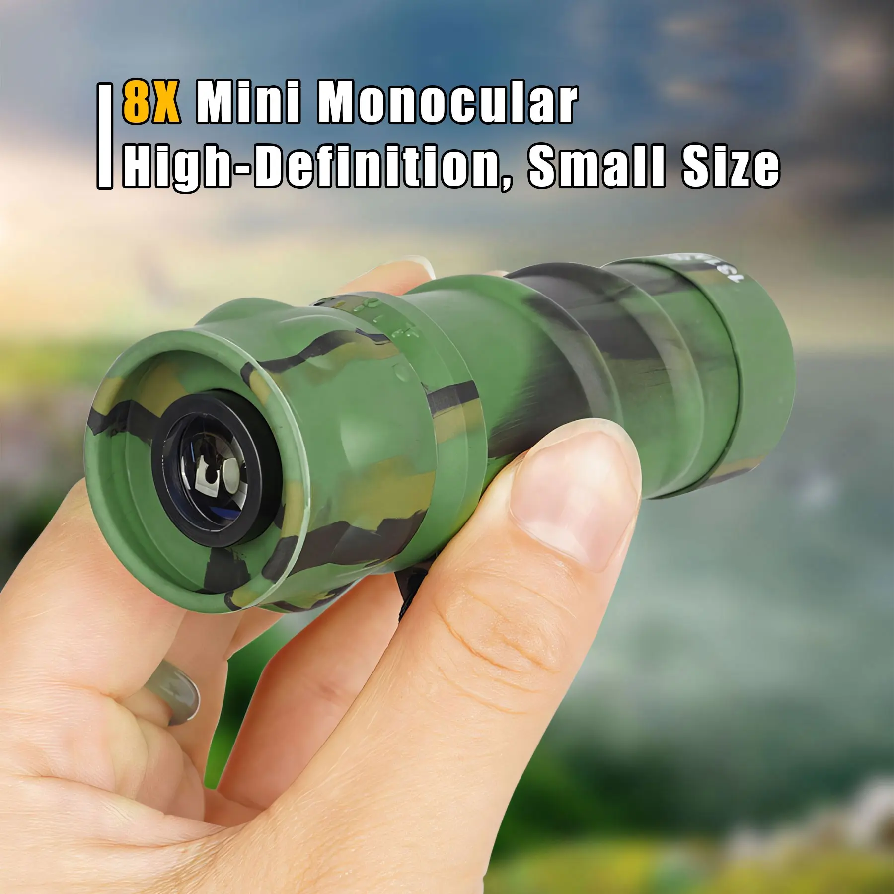 Ultra-Light 77g Monocular Telescope, Mini Pocket High-Definition, Clear Vision, Handheld Design, Ideal for Bird Watching, Concerts, Hiking, Outdoor Activities