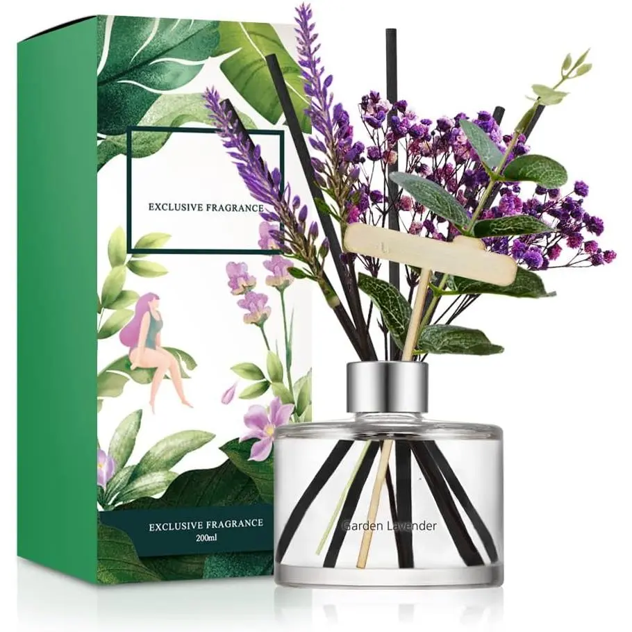Lavender Reed Diffuser/Garden Lavender / 6.7oz(200ml) / 1 Pack/Home Decor & Office Decor, Fragrance and Gifts