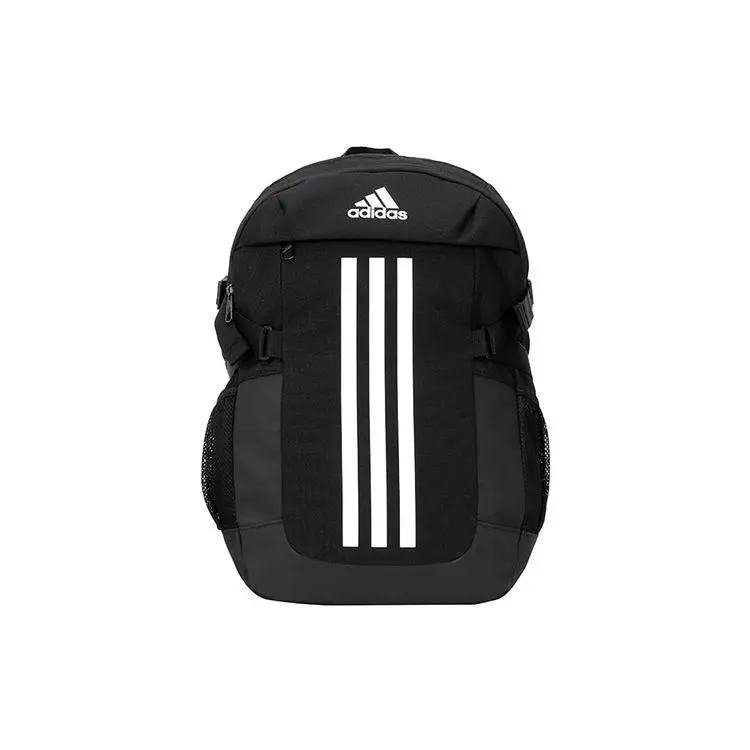 Adidas Power Vi Polyester Backpack for Men and Women – Classic Three-Stripes Design in Black