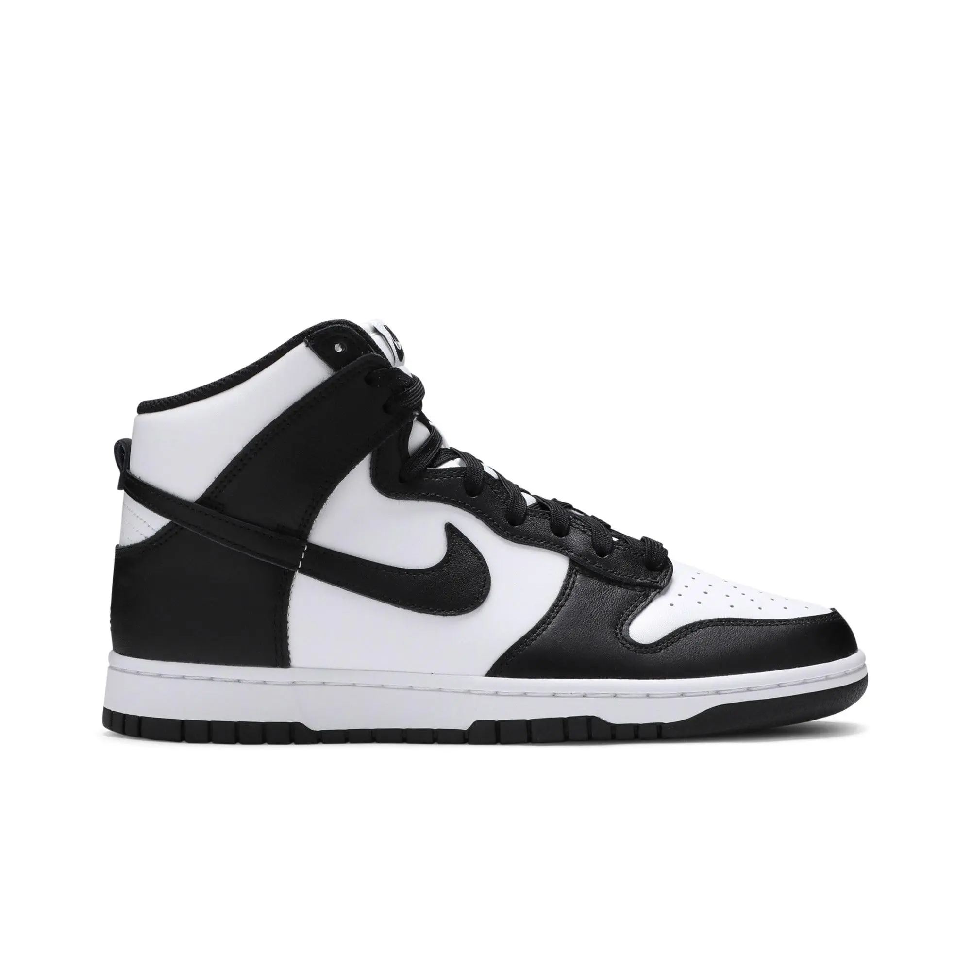 Nike Dunk High 'Black White' Unisex Skateboarding Shoes - White/Black/Total Orange, High Ankle Cut, Lace-Up Closure, Suede Upper, Style DD1399 105