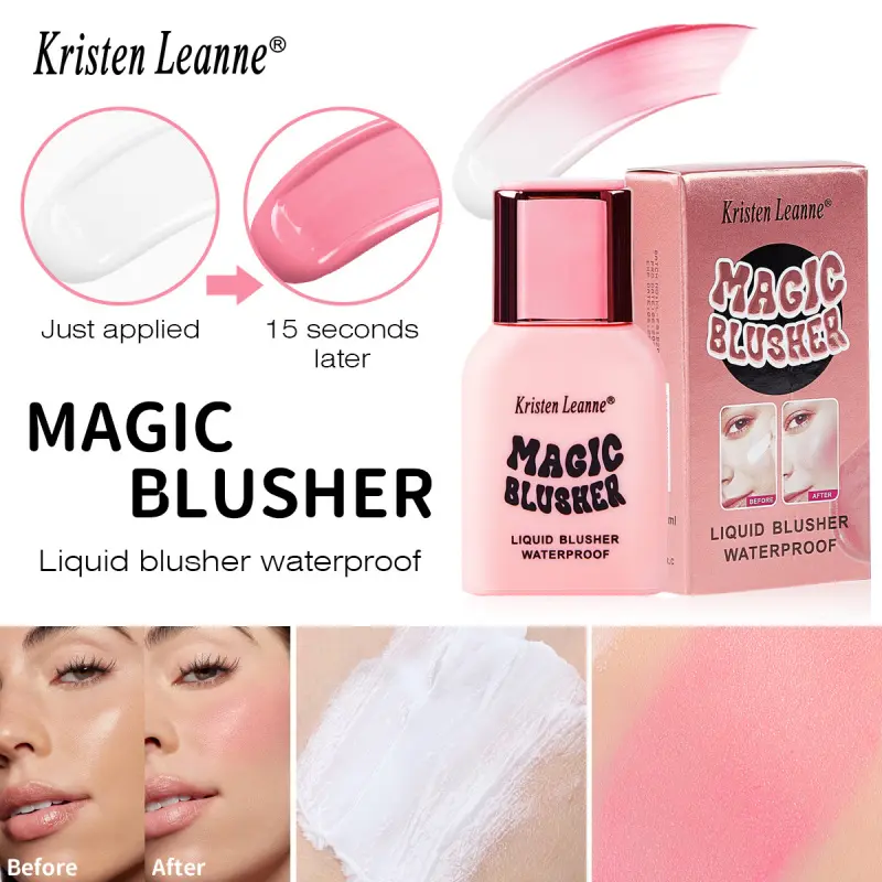 pH Color Changing Liquid Blush Multi Use Concealer Drop Sweat Resistant Radiant Glow Face Makeup