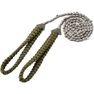 Pocket Chainsaw with Paracord Handle 36 Inches 16 Teeth Long Chain Hand Saw Fast Wood & Tree Cutting Emergency Survival Gear Best for Camping Backpacking Hiking Hunting