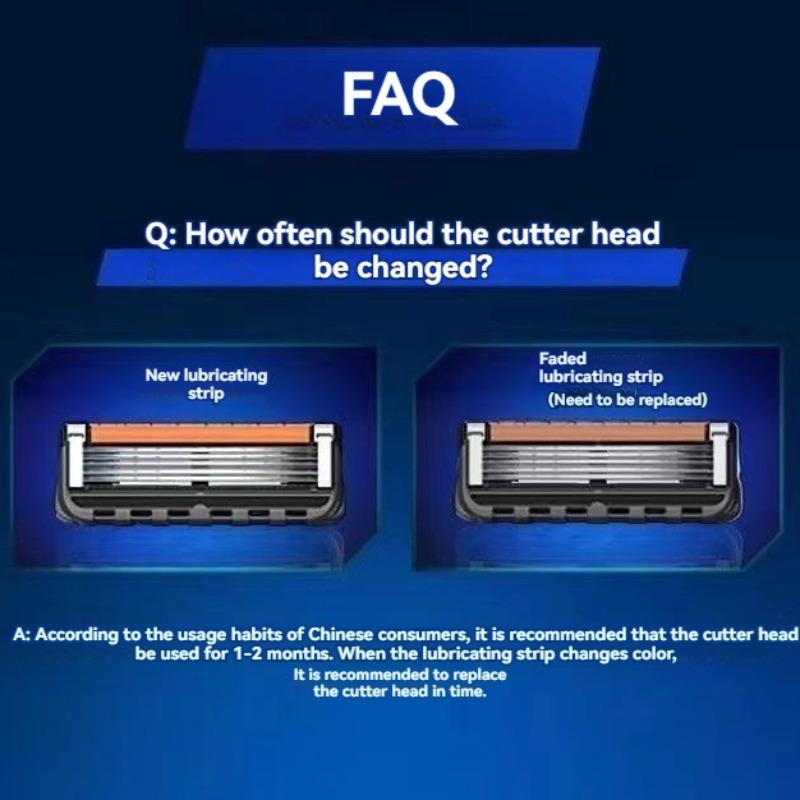 Men's Manual Shaving Razor Set with 2 Handles & 30/60 Replacement Blades, Razors Set, Precision Stainless Steel Blades, Advanced Shaving System