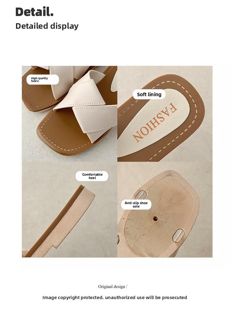 Summer Women's Flat Sandals Fashionable Open Toe Slippers Casual Beach Sandals for Daily Wear and Outdoor Activities