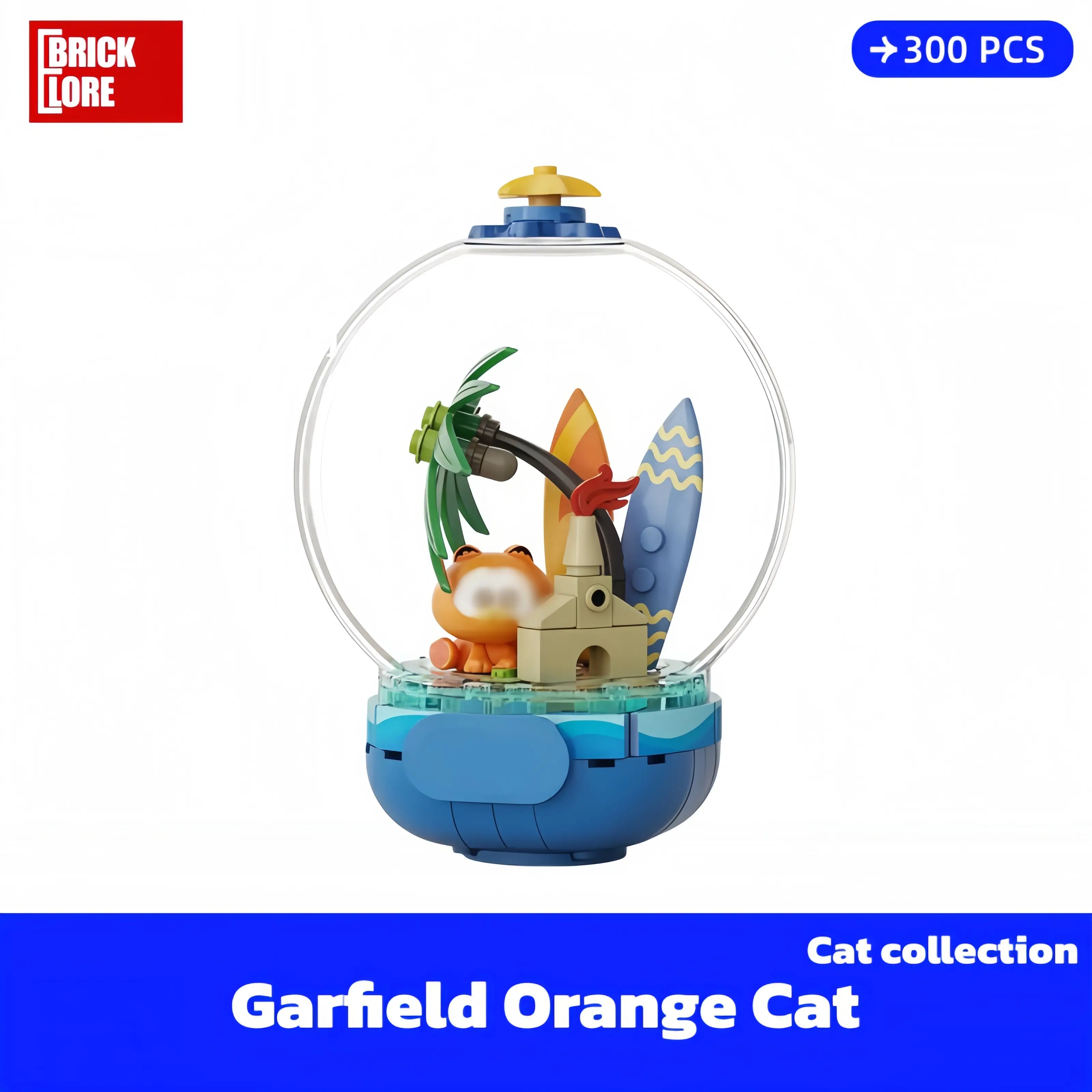 [BrickLORE](SHIP FREE) Orange Cat Cat collection 300 Pieces