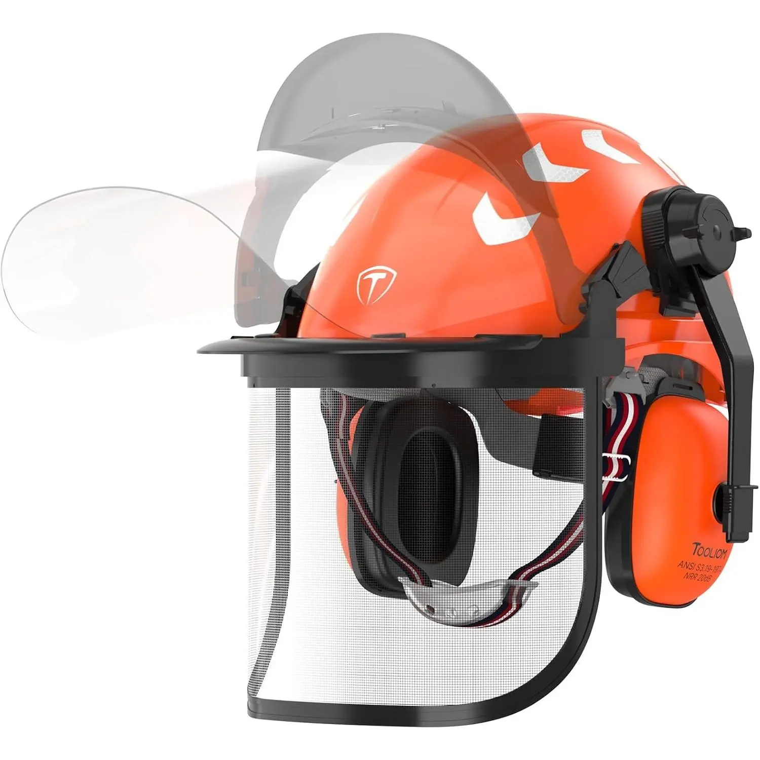 Chainsaw Helmet with Face Shield and Ear Muffs, Forestry Safety Helmet, ANSI Z89.1 Certified Arborist Helmet, Chainsaw Safety Equipment (with Anti-Fog Goggles)