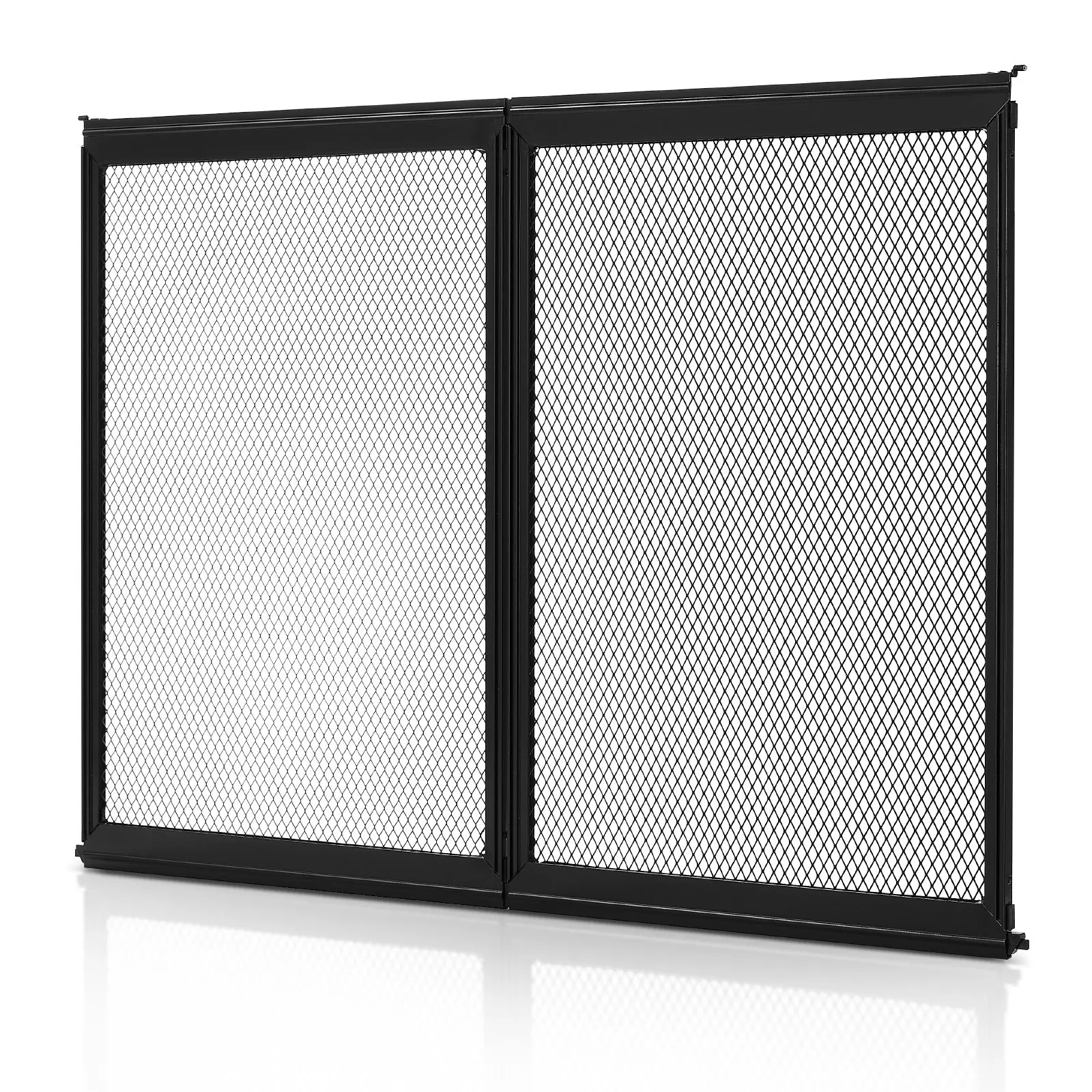 【DealsForYouDays】VEVOR RV Screen Door Protector, 26.5 x 20 inch Door Grille, Easy to Install and Disassemble, Reinforced Breathable Protective Mesh, Aluminum Alloy Camper RV Entry Protector for Pet Protection, Black