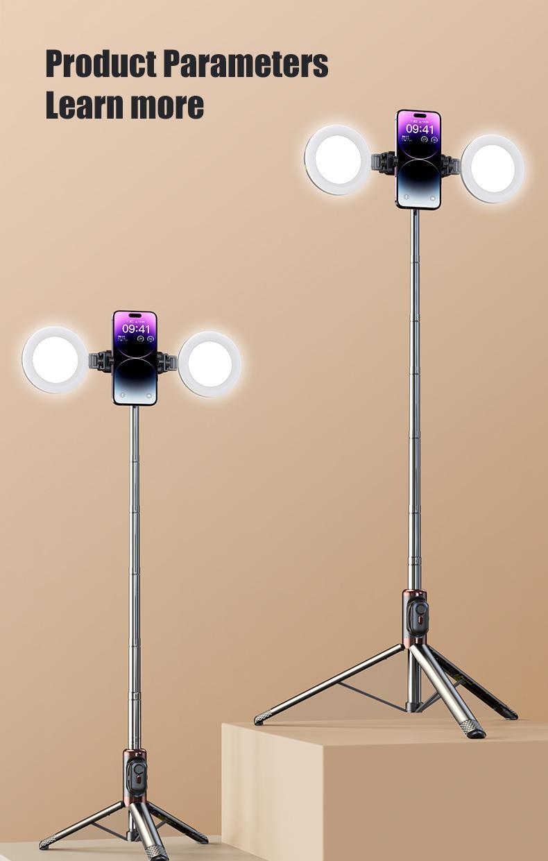 Selfie Stick Tripod with Wireless Remote, Portable Phone Tripod Stand Compatible with 4–7 inch iPhone & Android Smartphones, Ideal for Travel, Vlogging, Video Recording