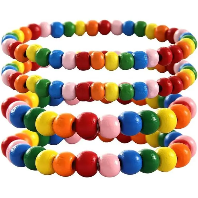 Rainbow LGBT Pride Bracelet Set  Heishi Beaded Colorful Bracelets for Women Men Elastic Love Wins Bracelet Friendship