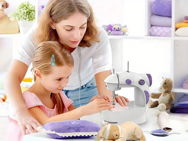 Portable Sewing Machine For Beginners, Easy Automatic Sewing Machine With EXTENSION TABLE, Household Electric Portable Sewing Tool With SEWING KIT (10pcs)