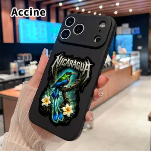 Phone Case for iPhone 17 16 Pro Max 15 Plus 14 13 12 11 Air XS XR E Nicaragua's Avian Gem Liquid Silicone Full Lens Protector Pocket-Friendly Softcase Gift for Boy