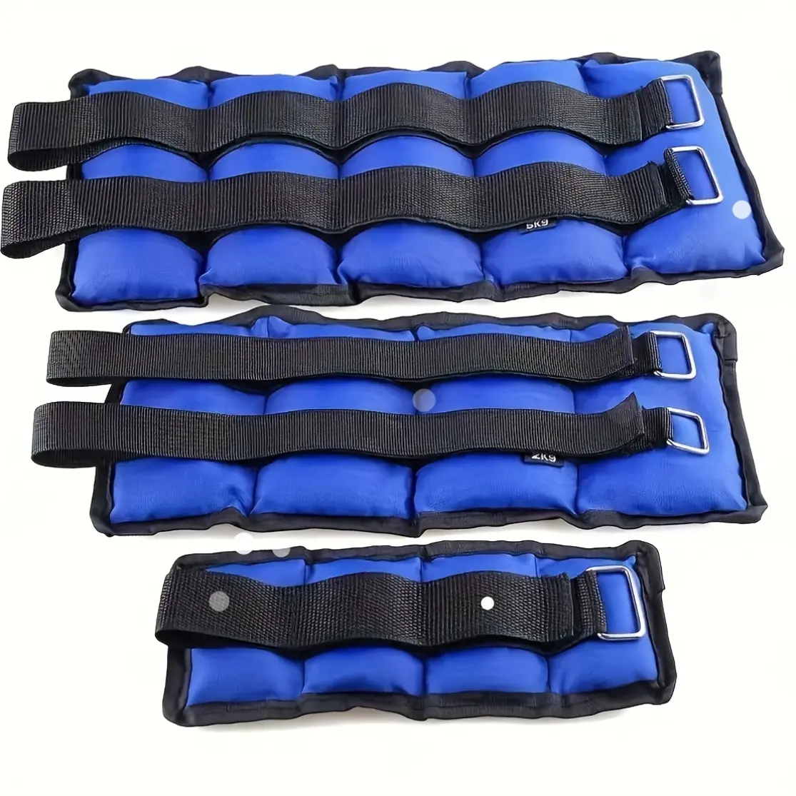 2pcs Adjustable Weighted Wrist & Ankle Sandbags with Hook-Eye Closure - Oxford Fabric Weighted Bands Suitable for Fitness Training, Running, Gymnastics, Aerobics - Unisex for Men & Women, Wristbands and Ankle Weights for Gym