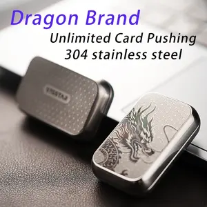 Metal Mechanical Card Pusher Fidget Toy | Infinite Positions & Magnetic Spin | Stress Relief & Desk Toy for Adults