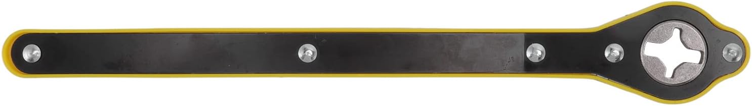 Labor Saving Long Handle Ratchet Wrench, 13.4in Steel Ratchet Spanner Strong Tool Hard Wrench for Wheel Tire Removal Repair