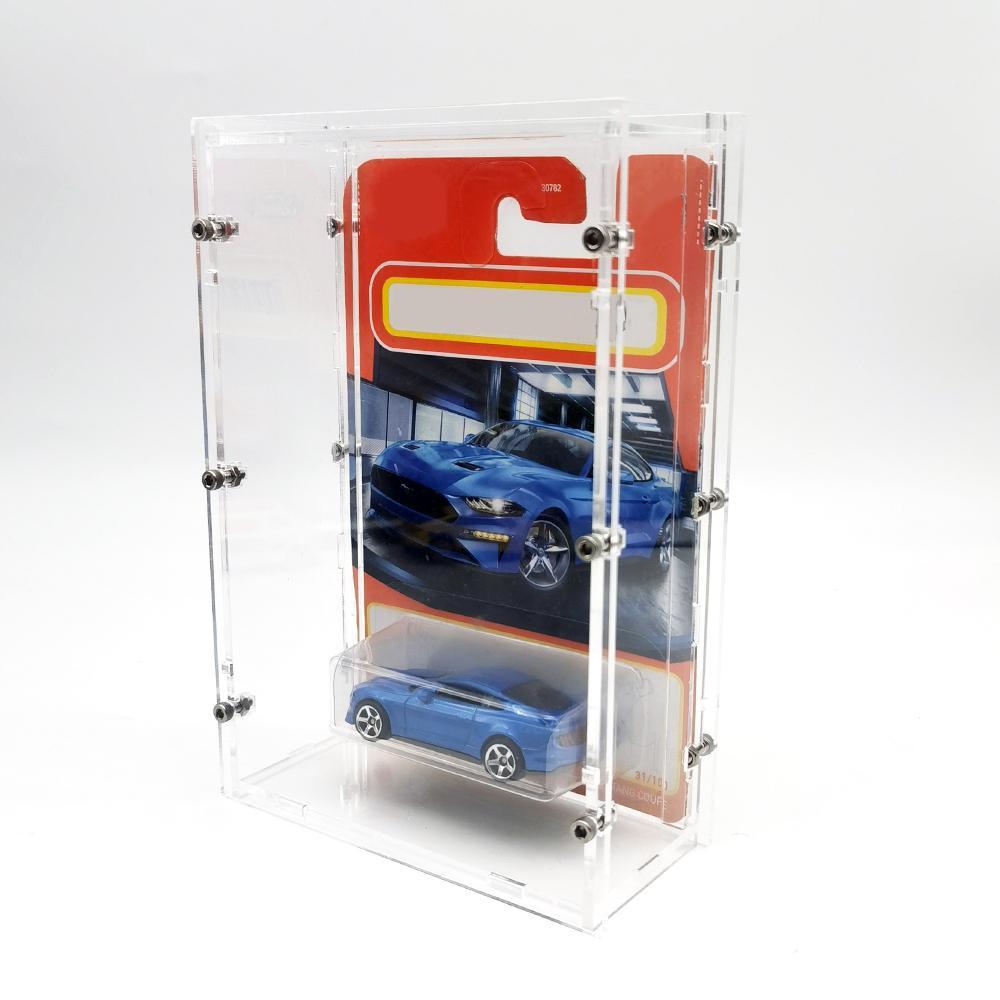 Bob 1/64 Model Car Display Case (without cars in pictures) For Hotwheels Acrylic Transparent High Grade Screw Fixed Display Box