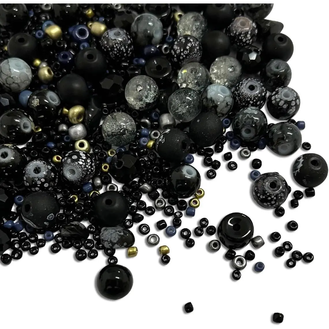 600 count  Glass Beads Spacer Beads for Making Bracelets ,8mm Obsidian Faceted Rondelle Beads with Hole for DIY Crafts Bracelets Necklace Phone Charm(Black)