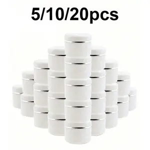 Refillable Cosmetic Jars, 5/10/20 Pack, 30g/50g Plastic, Dome Lid, Travel & Makeup Storage, Empty Face Cream Lipstick Lotion Container