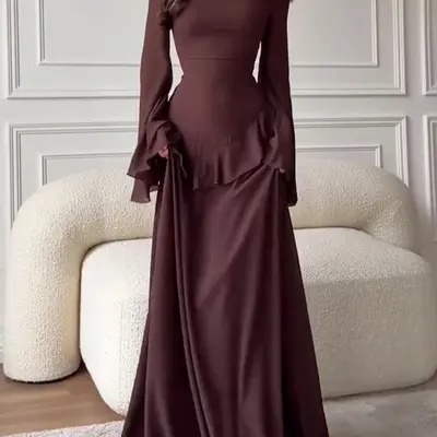 amazon long sleeve dress for wedding guest Womens Fall Long Sleeves V Neck Dress Flattering Fit Elegant High Waist A-Line Wedding Guest Dress Black S at Amazon Women's Clothing store