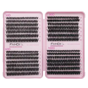 Cluster Eyelash Extensions 50D+60D+80D+100D Volume Lash Extensions 640PCS DIY Eyelash Extensions for Beginners Wispy Eyelash Clusters Natural Full Thick Individual Lashes Clusters(C03)