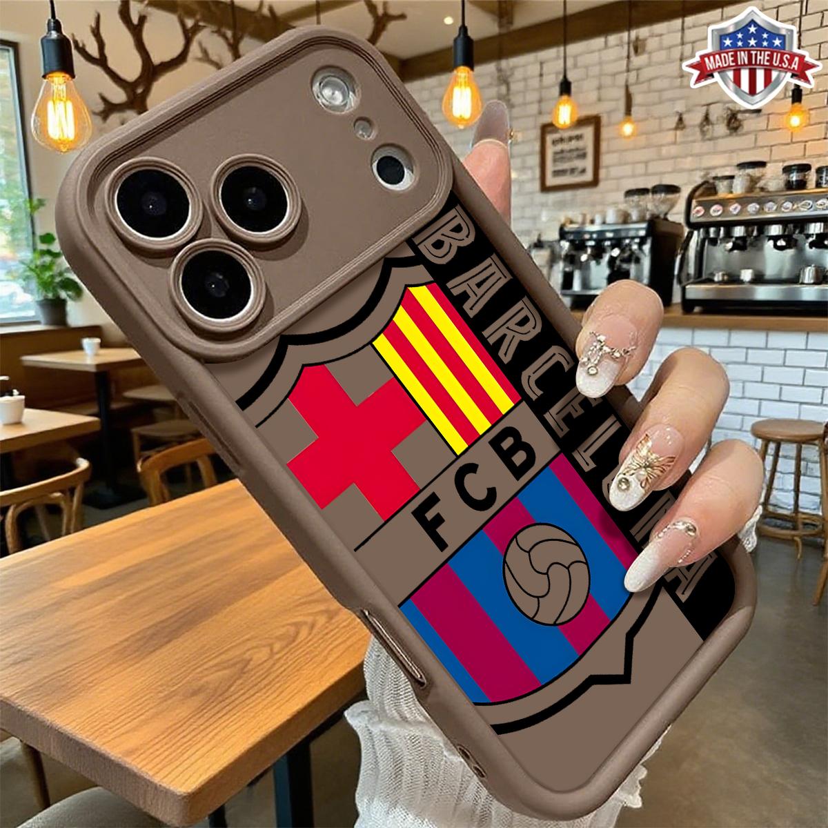 Cool Soccer Club Crest Stripe Pattern Aesthetic Case for iPhone 17 16 15 14 Pro Max 13 12 11 XR XS Plus Air Slim Shockproof Anti Drop Protective Durable TPU Cover