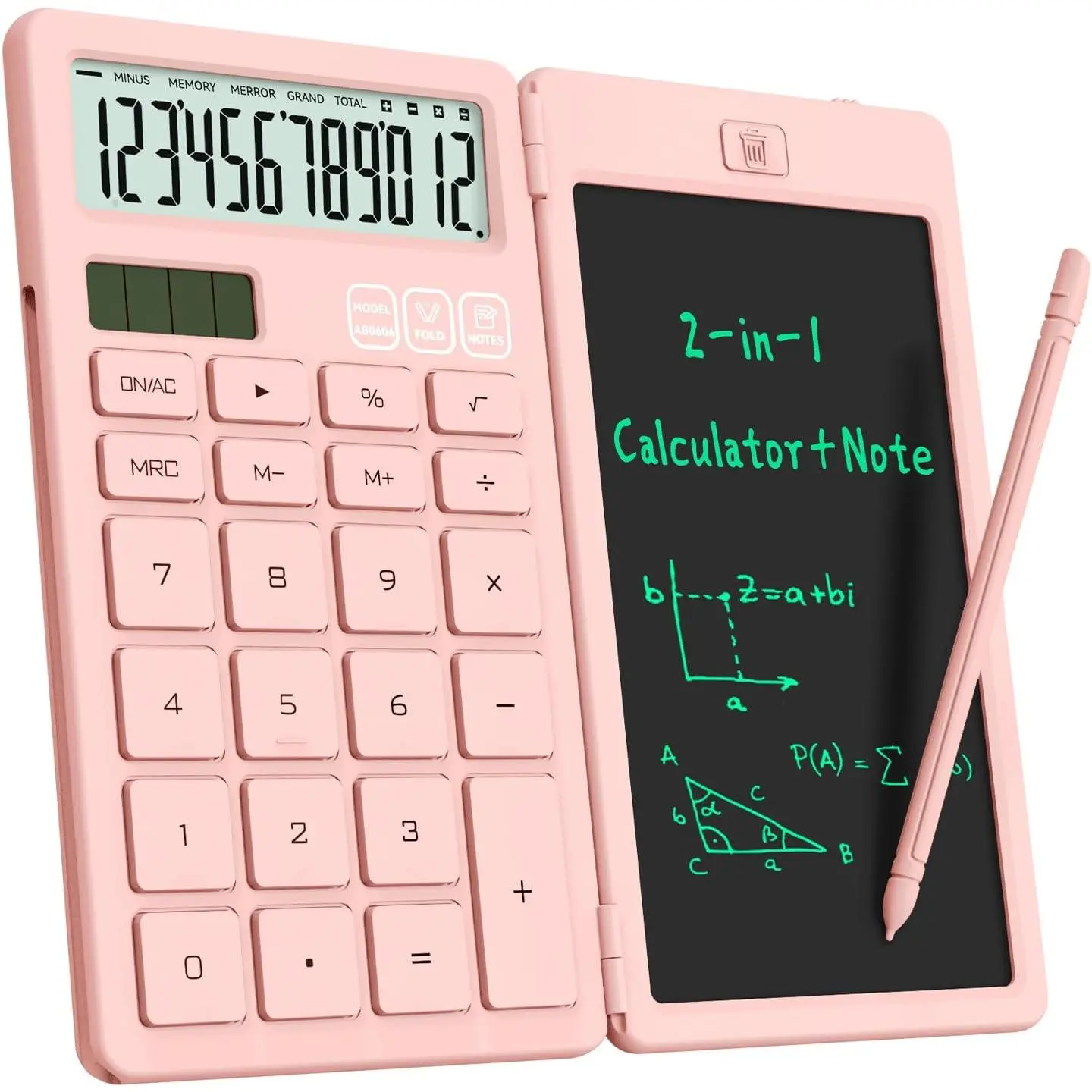 Desk Calculators with Erasable LCD Notepad   Calculators  Cute School Supplies for Girls Middle School Stuff Cute Pocket Office Supplies  Essential Solar &  Energy Big Button