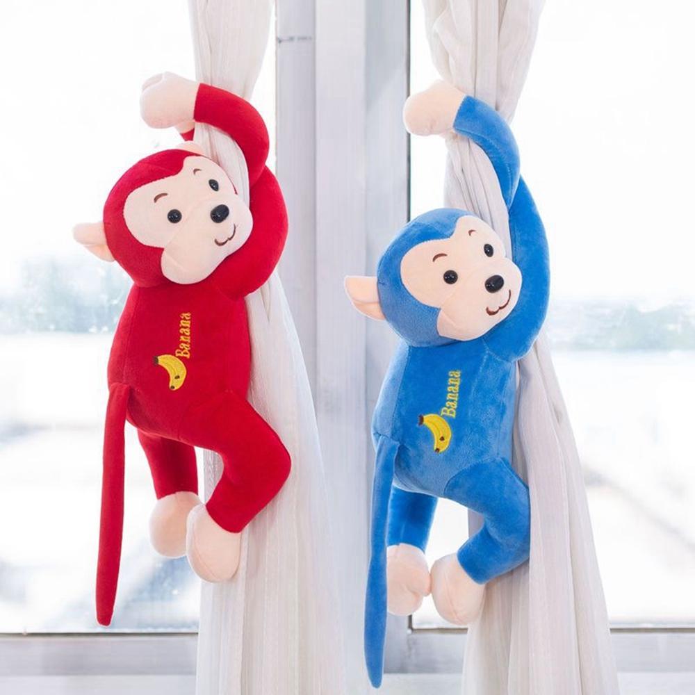 45cm Cute Long Arm Monkey Plush Toy 5 Color Anti-Collision Banana Can Tie Curtains With Monkey Doll  Decoration Christmas
