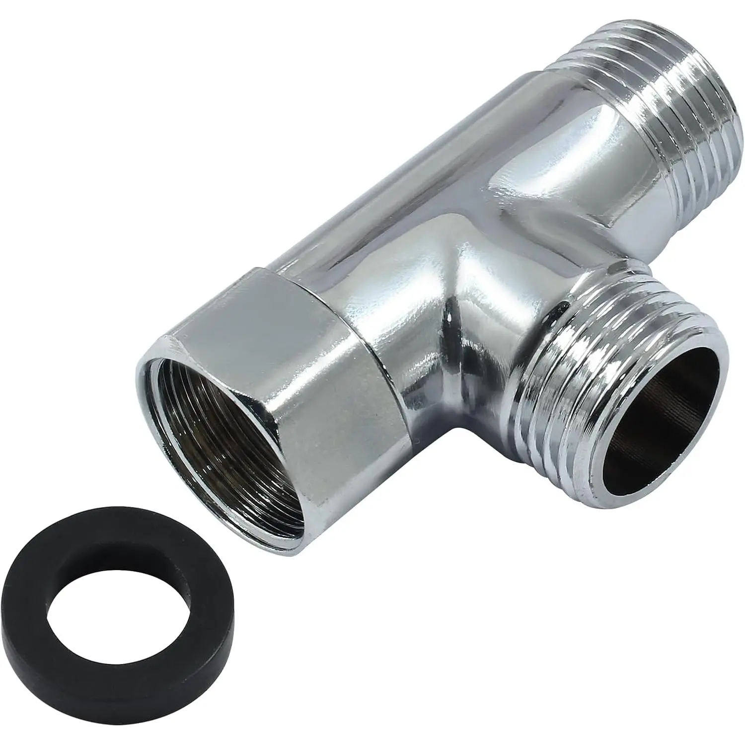 G1/2" 3 Way Diverter Valve,  | Solid Brass, Tee Adapter Connection, For Bath Shower Arm, Bidet Sprayer Faucet