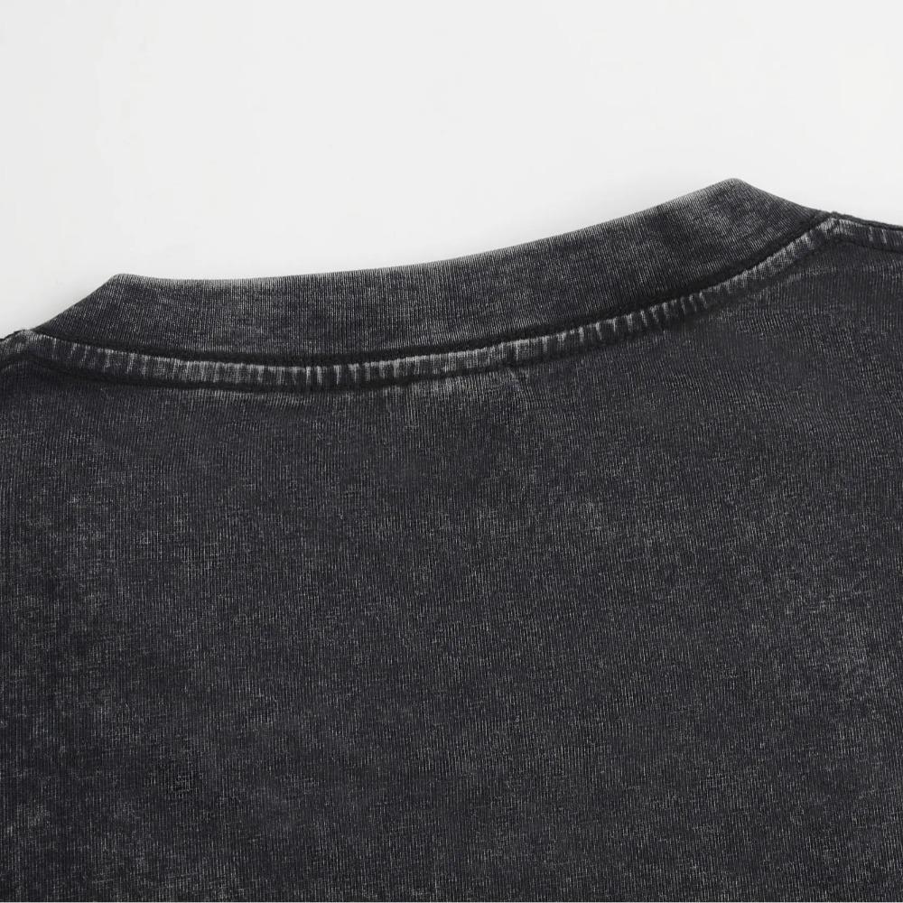 Retro Heavy Gojo Satoru Red Technique Ver.3 THE HONORED ONE Jujutsu Kaisen Anime Double Printed Vintage Washed Tee Unisex Oversize Anime Manga Washed Heavyweight Cotton T-shirt