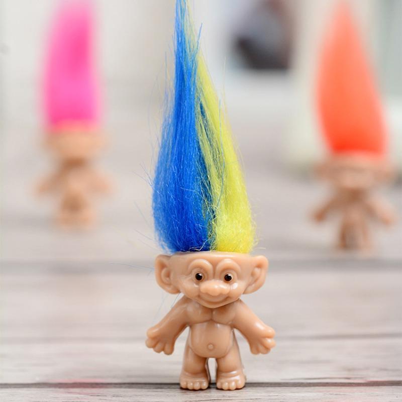 Troll Doll Toy Doll Injection Molded Doll Vintage Home Furnishings Cute Mini Collection