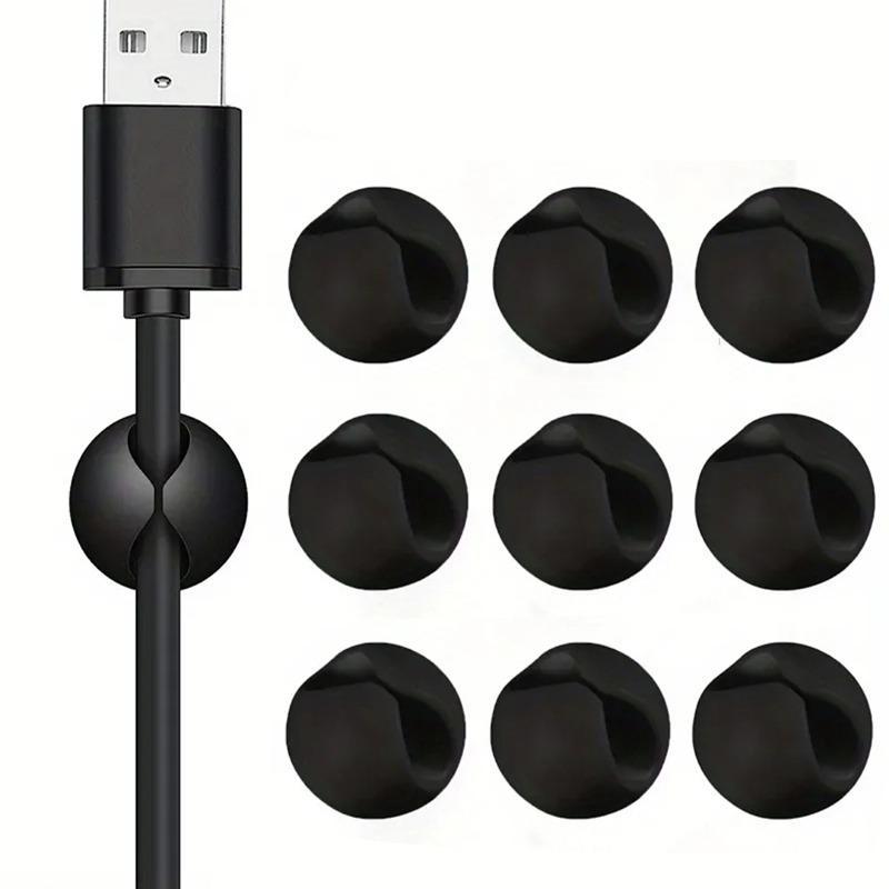 Mini Cable Winder Organizer, USB Charging Cable Clips, Desk Tidy Organizer, Work Organizer, Wire Cord Holder Protectors for Home Office Car, Cable Management Kit, Office Accessories