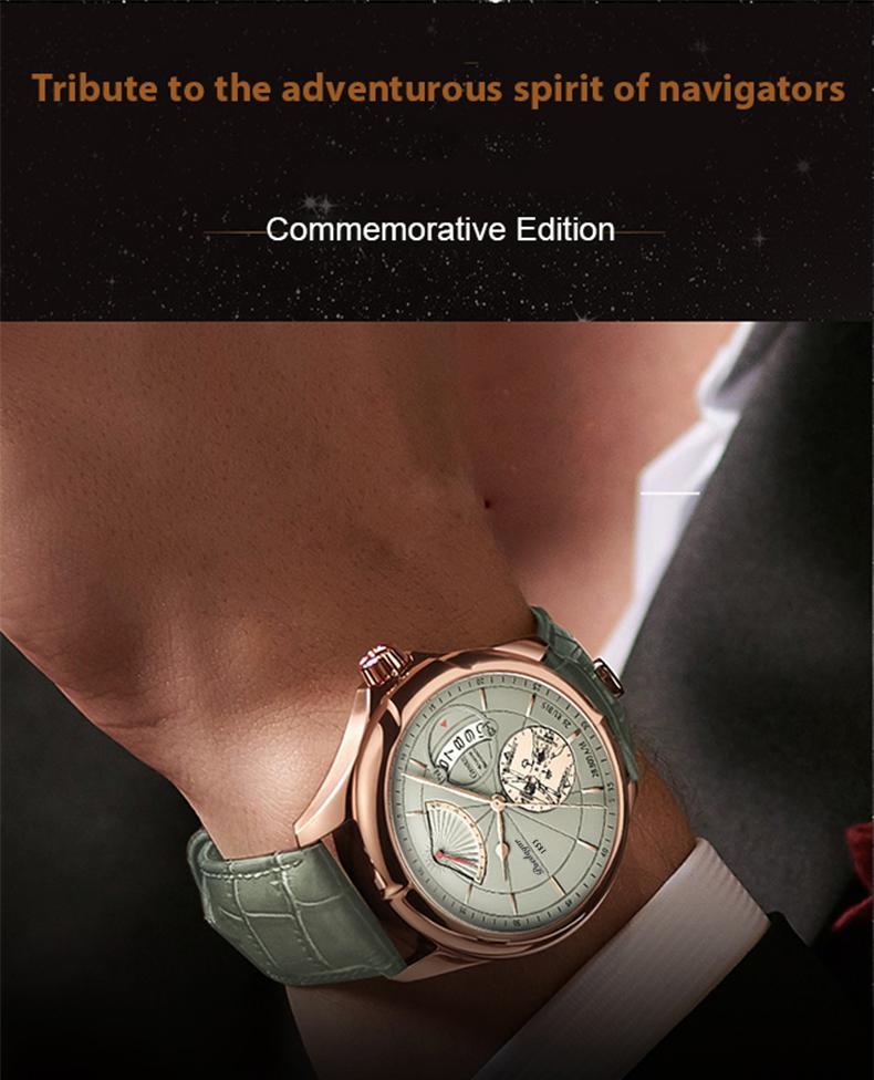Classic Men's Business Watch with Leather Strap, Analog Quartz Movement with Date Display, Daily Waterproof, Quartz Watch, Waterproof For Daily Wear, Calendar Dial, Round Face, Quartz Drive