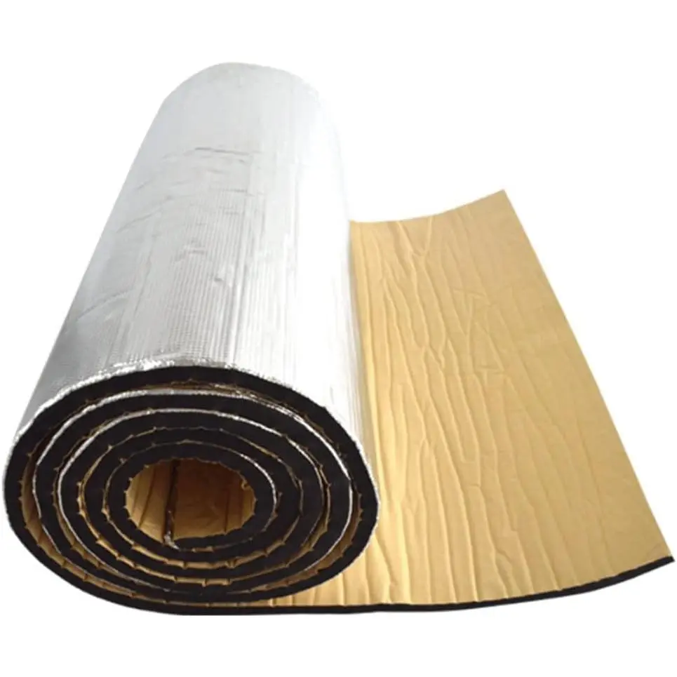 Sound Deadening Insulation Mat, 394 Mil 6.5 Sqft Automobile Sound & Heat Insulation Material for Auto Hood Engine Roof Door Trunk, 40 Inch x 24 Inch Aluminum Foil Finish