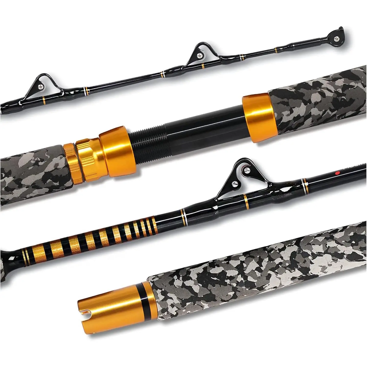 1- Saltwater Offshore Trolling Rod 6- Big  Rod Conventional Boat Fishing Pole