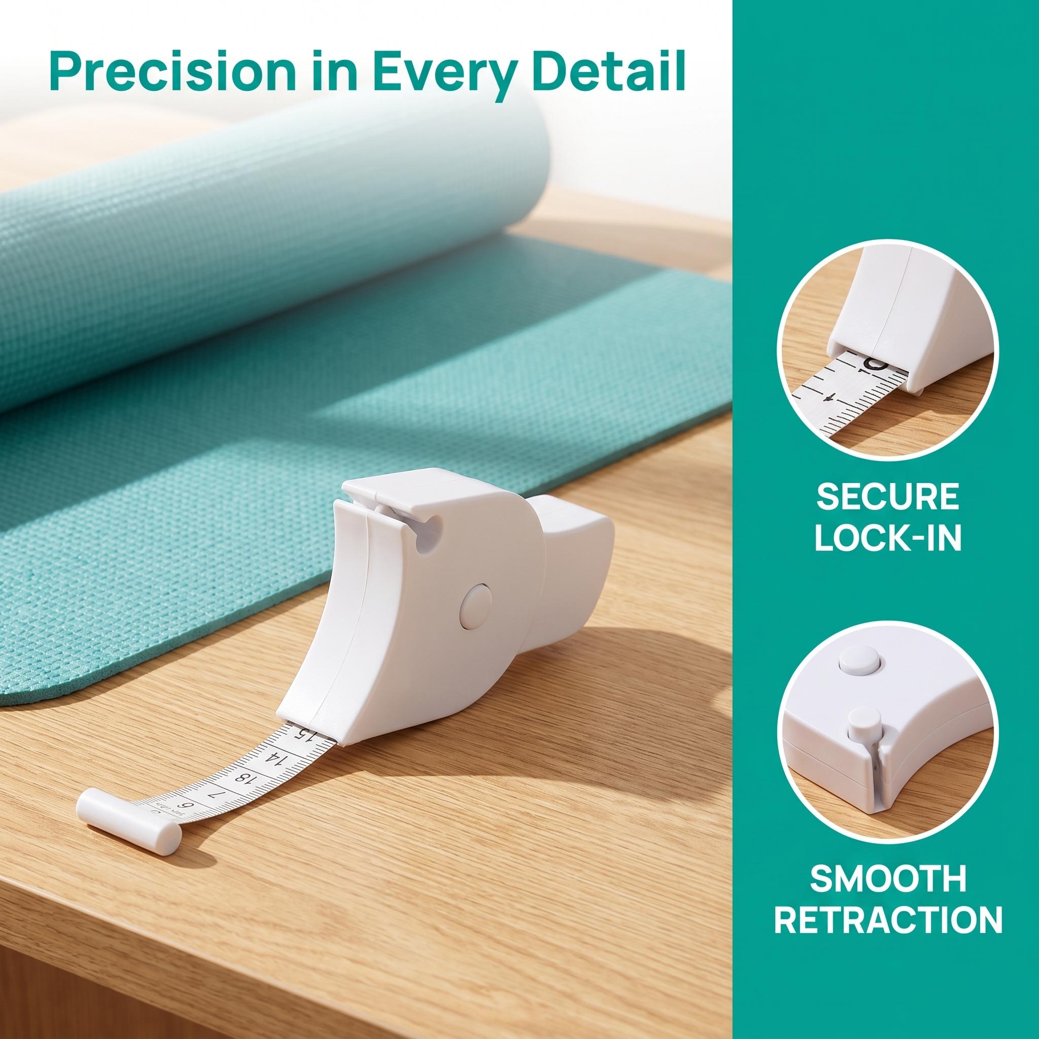 Automatic Retractable Body Tape Measure| One-Hand Operation & Accurate Lock| For Gym Goers, Weight Loss Journals & Sewing Projects| 2026 New Body Measurement Tool -YY0