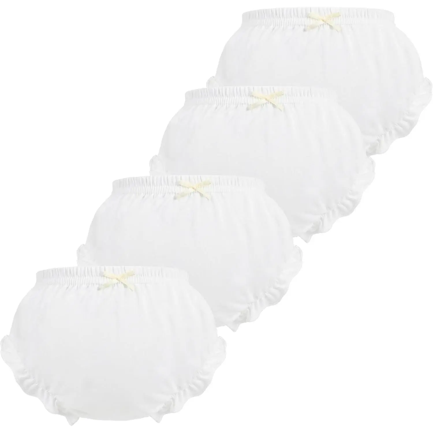 4 Pcs Baby Bloomers Toddler Girls Newborn Diaper Covers Girls Cotton Briefs Shorts Underwear