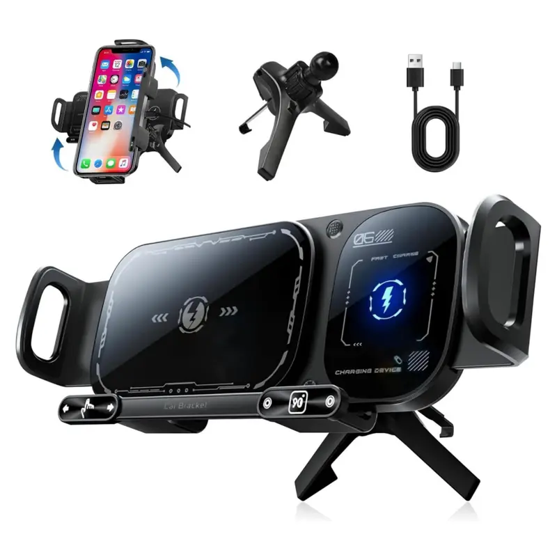 Car Air Outlet Phone Holder Charger, 15W Wireless Charging Holder Charger, Magnetic Charging Design, Magnetic Car Phone Holder for iPhone 15 14 13 12 11 Pro Max XS, Samsung Galaxy S23 Ultra, Electronic, Wireless Mobile Charger