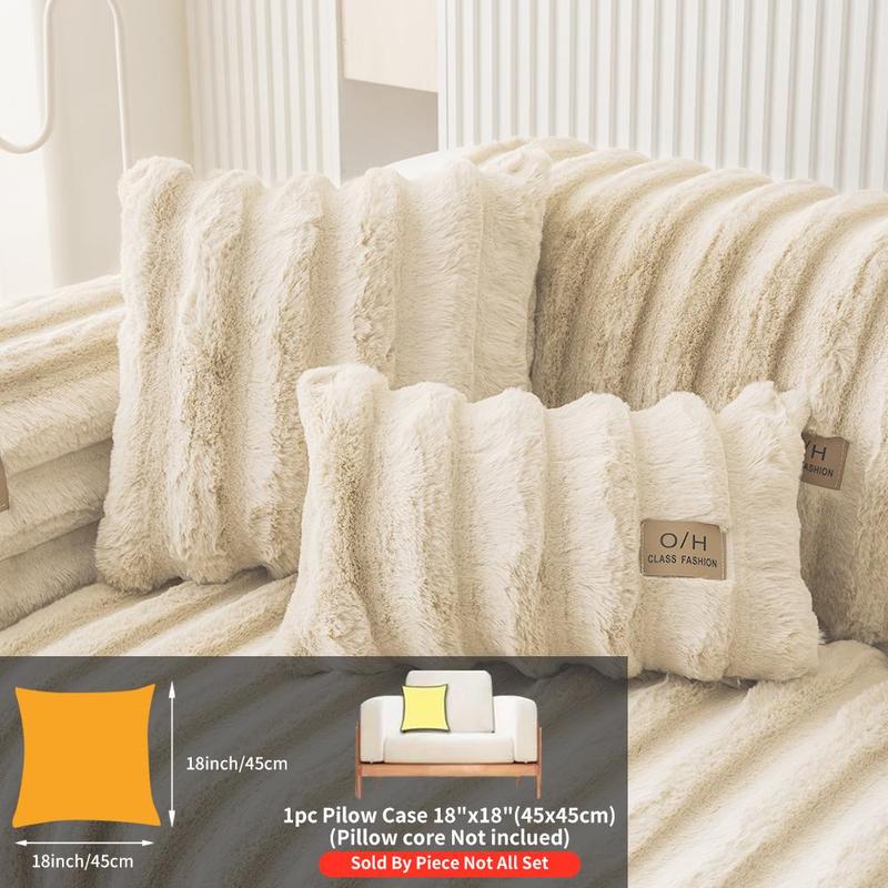 Solid-Color Faux Fur Sofa Cover, Sofa Slipcover, Non-slip & Soft-Comfortable Sofa Mat for Home, Living Room, Dormitory & Hotel #TOP PICKS