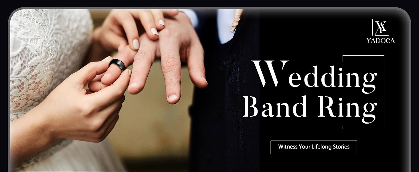 YADOCA Stainless Steel Rings for Mens Wedding Band Silver Black Fidget Ring Anxiety Relief Simple Engagement Promise Wedding Rings for Men and Women